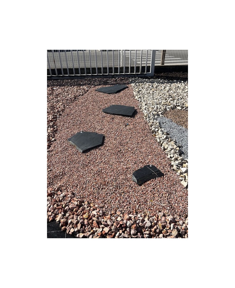opus en ardoise naturelle noire -Ep. 2/3cm - Pal. rouge