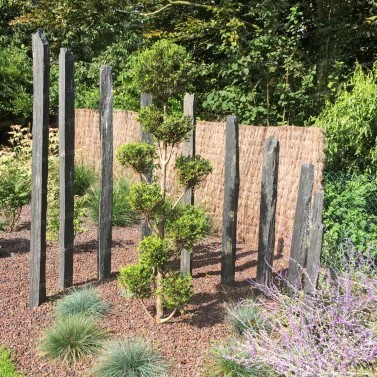 Piquet schiste 1 bout scié et 1 bout naturel en 150 cm